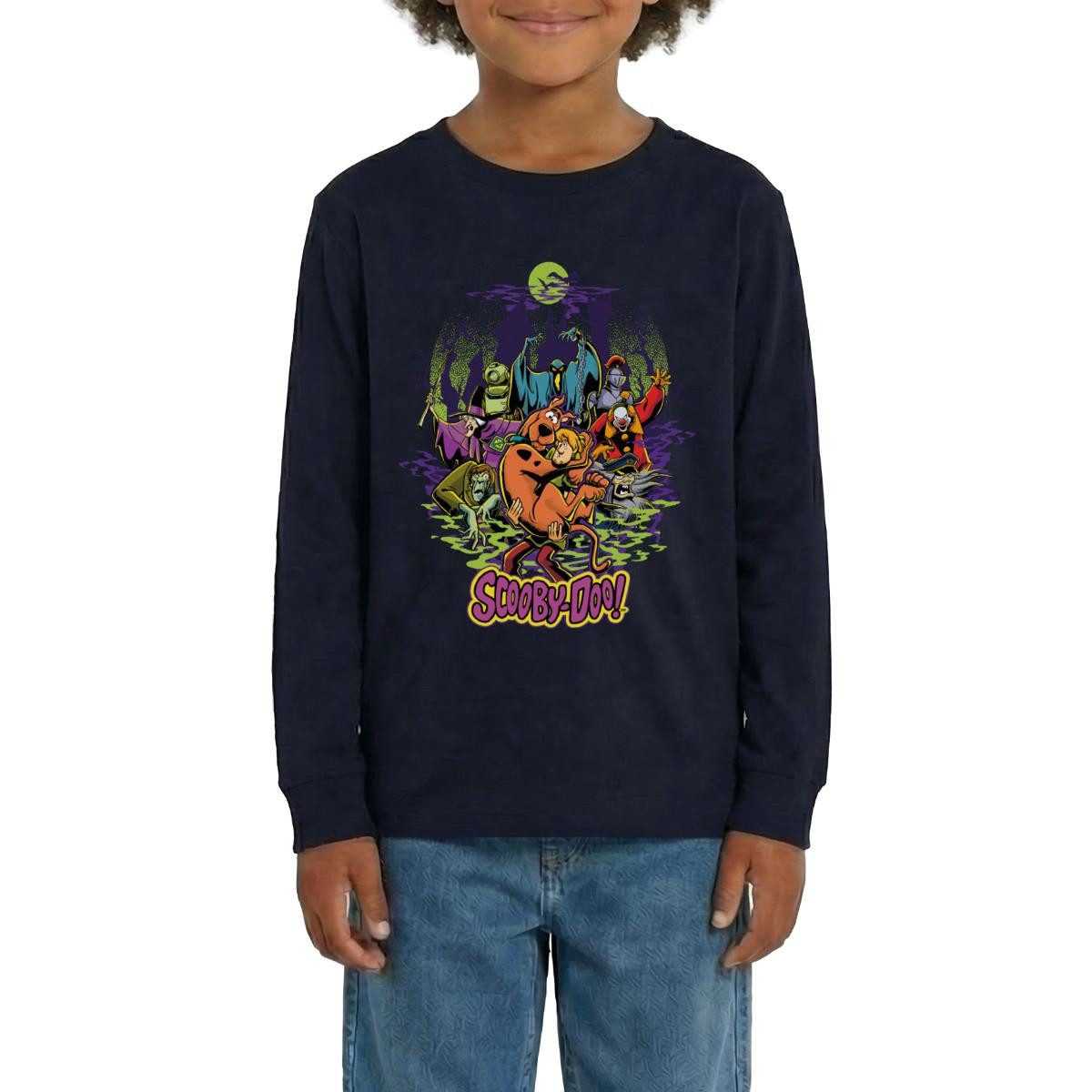 T-Shirt Scooby-Doo Scooby Mit Shaggy Rogers Halloween Teenager Premium Langarm