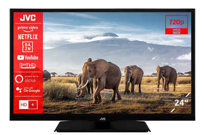JVC LT-24VH5156 LCD-LED Fernseher (60 cm/24 Zoll, HD-ready, Smart TV, HDR, Bluetooth,Triple-Tuner, Works with Alexa, 6 Monate HD+ inklusive)