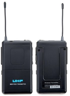 McGrey Mikrofon UHF-2V2I Quad Drahtlossysteme (4-Kanal UHF-Funkmikrofon-Set, 10-tlg), Inkl. dynamisches Handmikrofon & Lavaliermikrofon