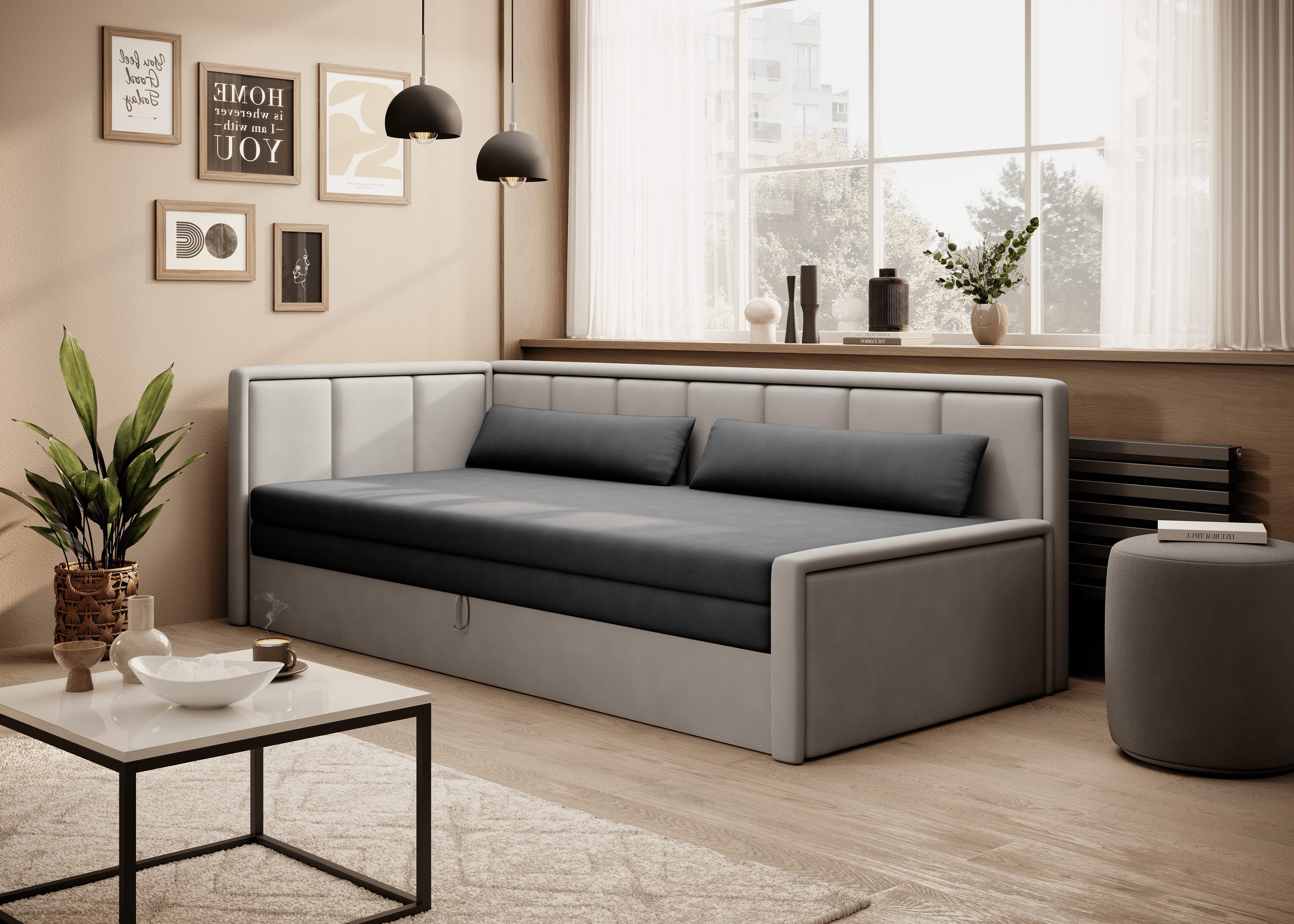 yourhouse24 Sofa Fulgeo Schlafsofa mit Schlaffunktion und Bettkasten, mit Relaxfunktion