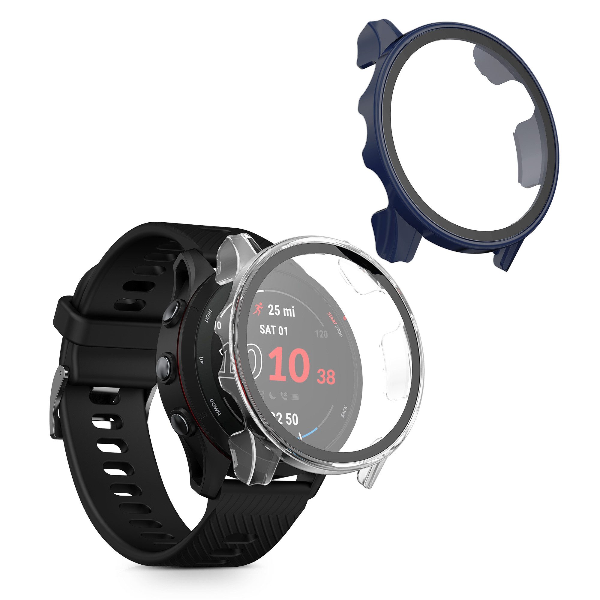 Smartwatch-Hülle 2x Hülle für Garmin Forerunner 255 / 255 Music