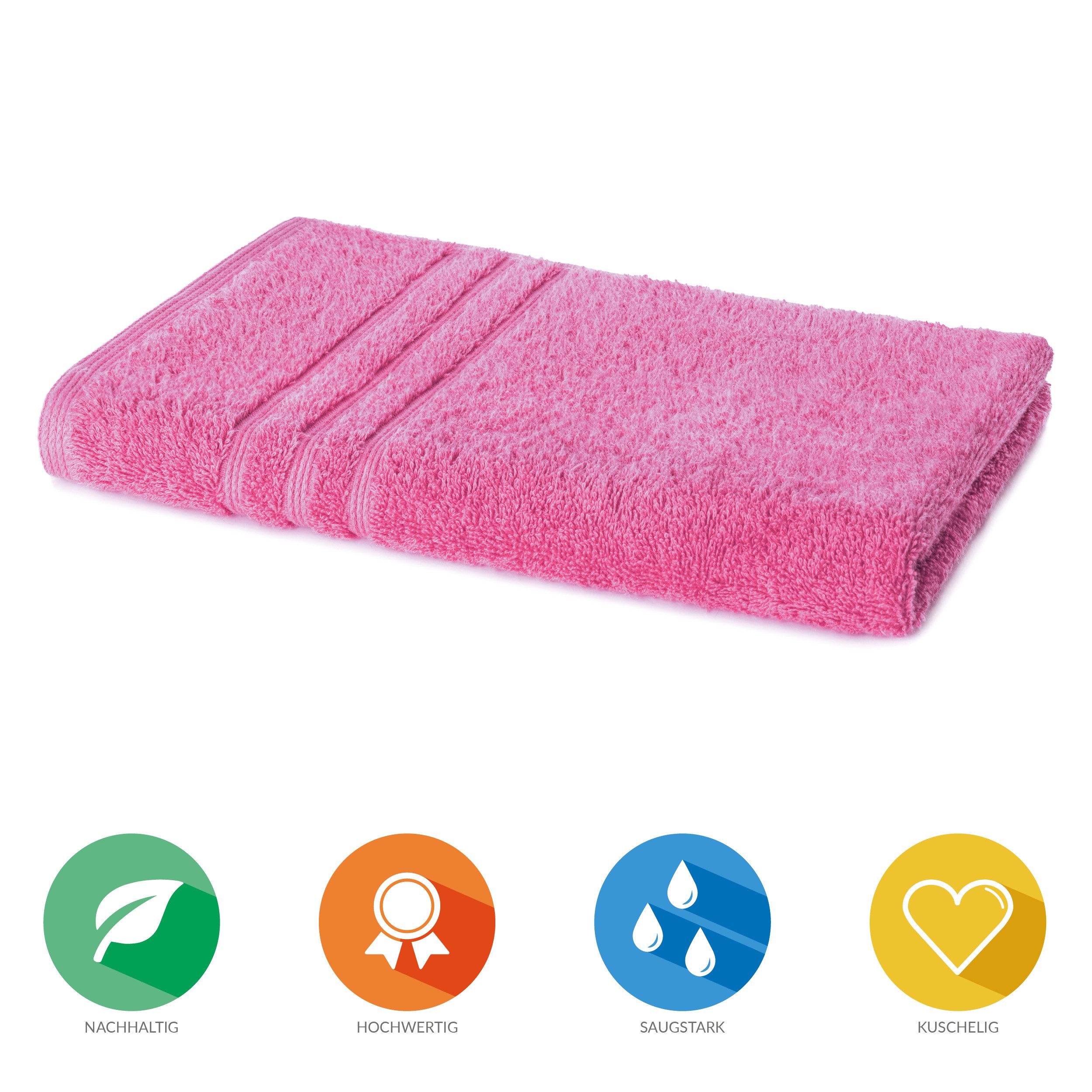 Lavea Handtücher Bali Handtuch 50x100 cm, Sporthandtuch, Fitness-Handtuch, Weiches Bio-Baumwollfrottee (1-St), pflegeleicht, GOTS-zertifiziert, extra saugstark  – Bild 2 von 5