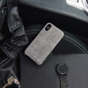 Hama Handyhülle Textil Touch Cover Schutz-Hülle Case Tasche, hochwertige Textilbezug Wireless-Charging edle und angenehme Haptik