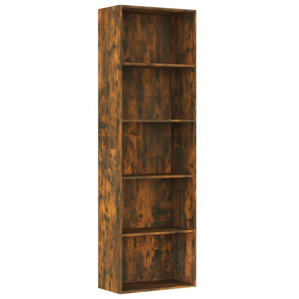 cm Holzwerkstoff Räuchereiche 60x30x189 Bücherregal 5 Fächer furnicato