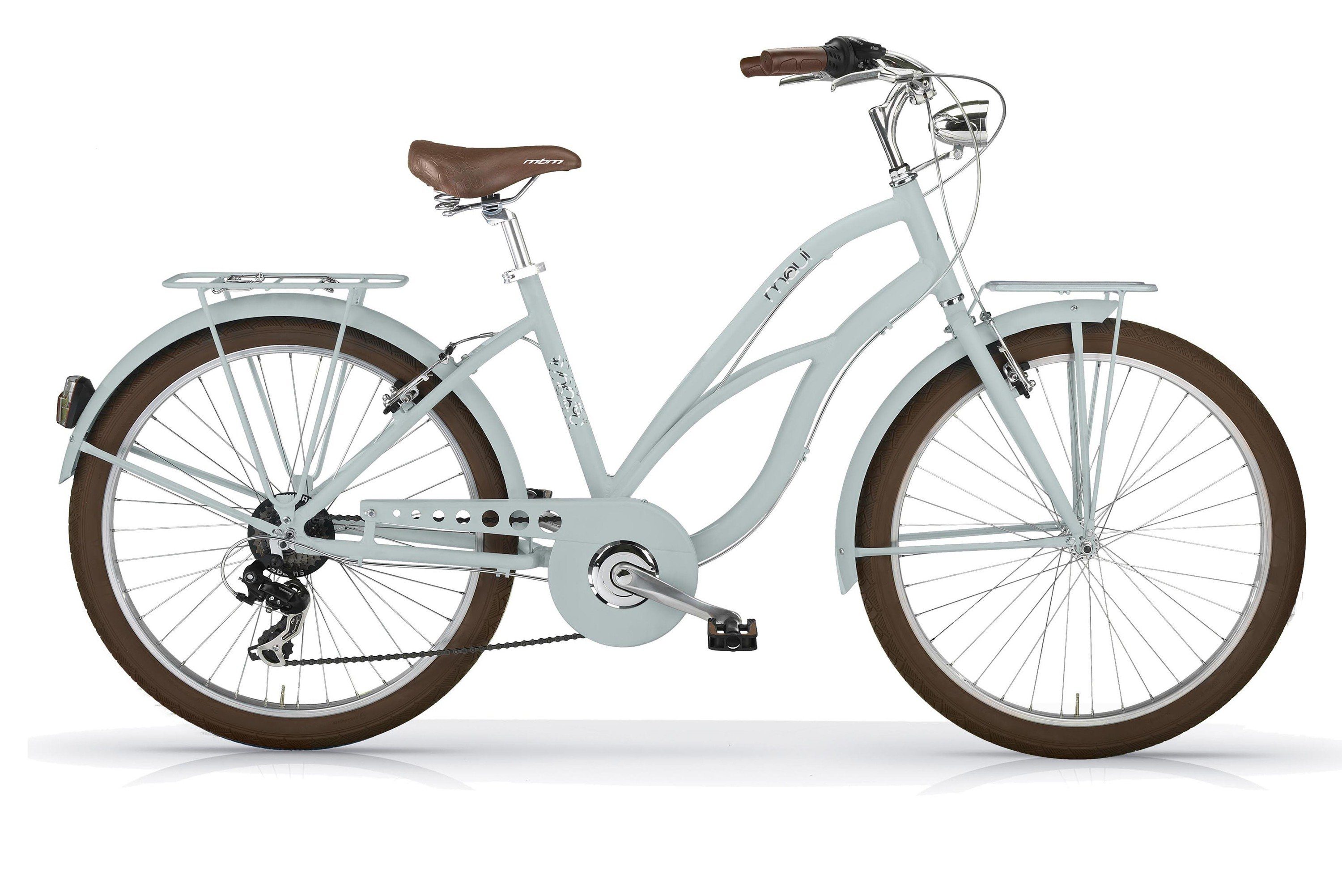 MBM Cruiser, SHIMANO 7-Gang Kettenschaltung, Cityfahrrad New Maui Woman 26 Zoll