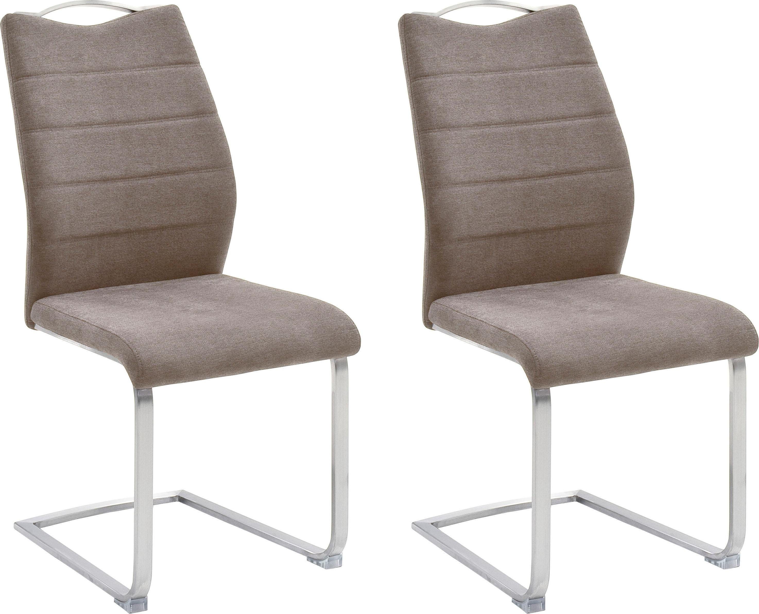 MCA furniture Freischwinger Ferrera (Set, 2 St), Stuhl belastbar bis 140 Kg Cappuccino | Cappuccino | Stühle