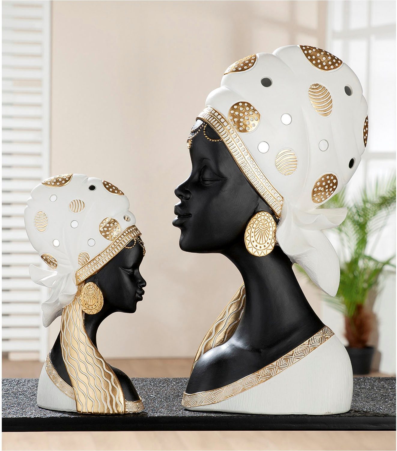 Afrikafigur Lady "Mara" mit Kopftuch