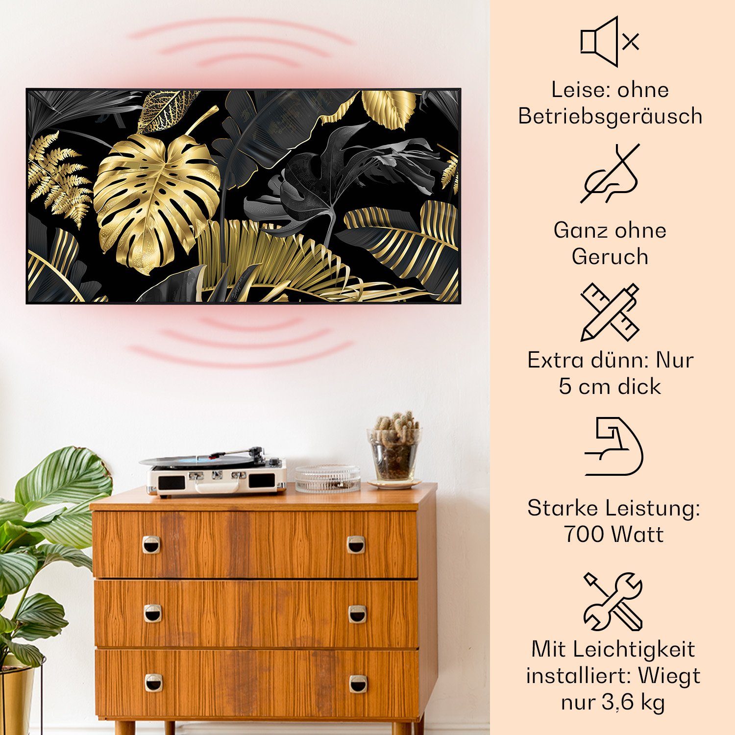 Klarstein Heizkörper Wonderwall Air Art Smart 700W, elektrische Infrarothei günstig online kaufen