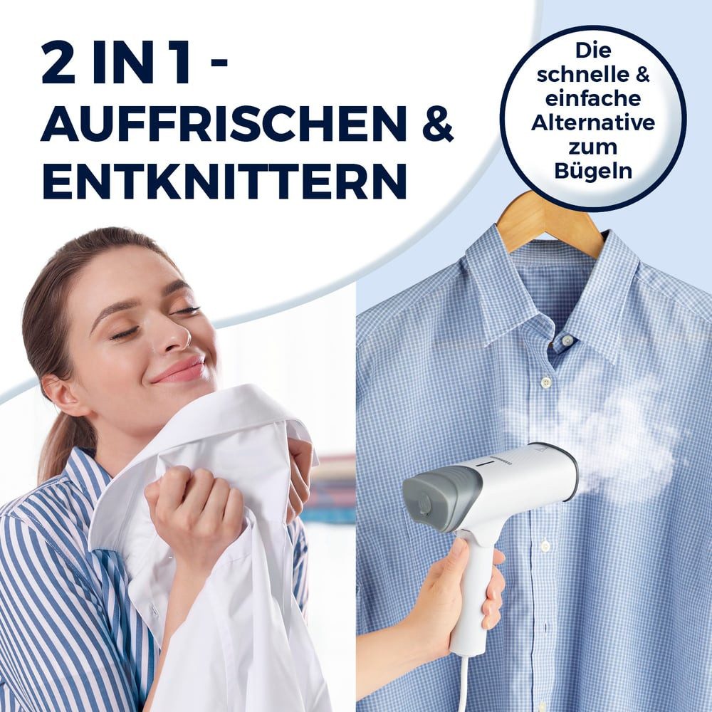 CLEANmaxx Dampfbürste CLEANmaxx 2in1-Dampfbürste Auffrischen und entknittern, 1200 W, CLEANmaxx 2in1-Dampfbürste Auffrischen und entknittern
