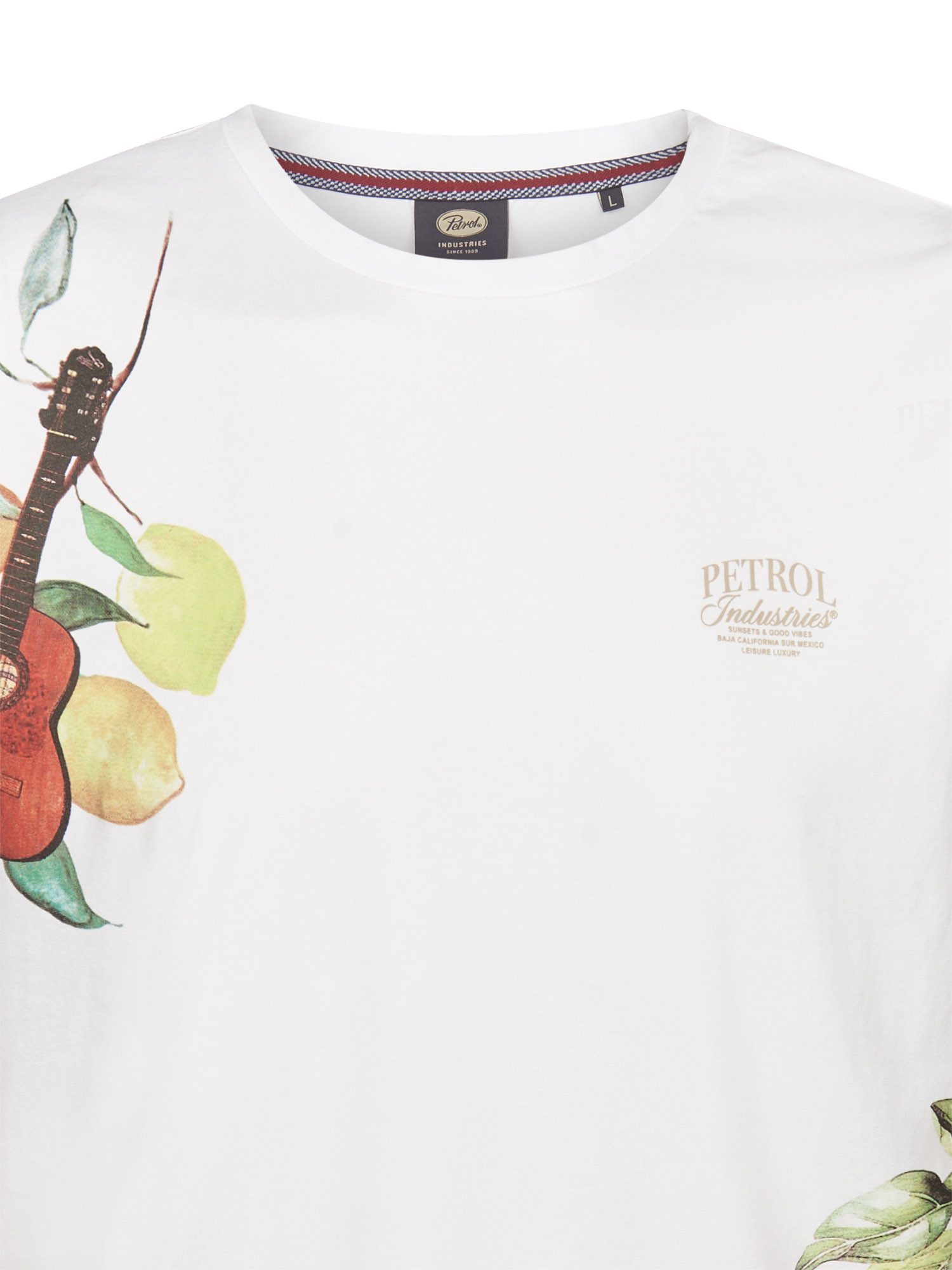 Petrol Industries Kurzarmshirt - T-Shirt Herren - Printshirt aus Bio Baumwolle mit Waschung