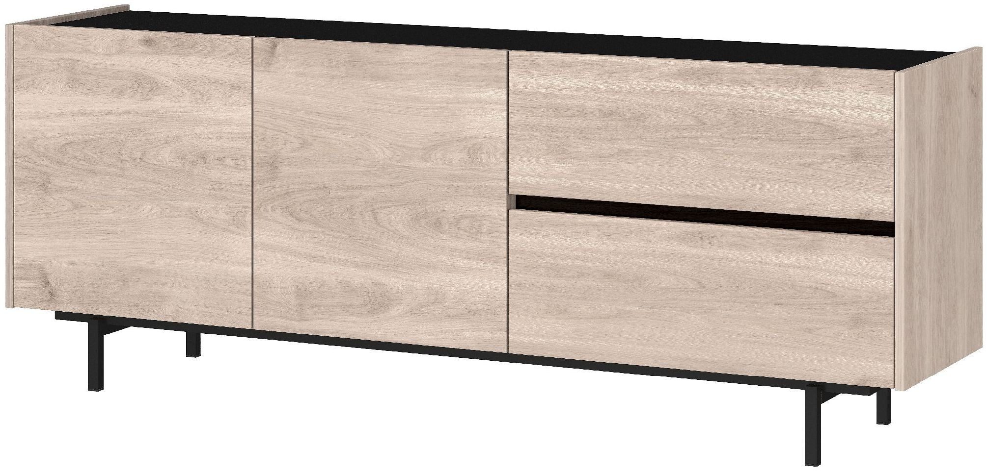 FURNARO Lowboard, Soft-Close Metallfüße Melamin Kratzfest Made in Germany 63x162x40cm