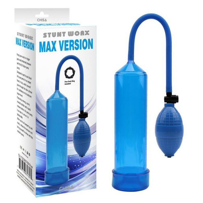 CHISA Penispumpe Penis-Saugbombe MAX Version Blau