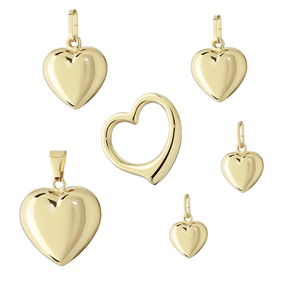 NKlaus Herzanhänger 585 Gelbgold Herz Anhänger Ketten Hochglanzpoliert (Ech günstig online kaufen