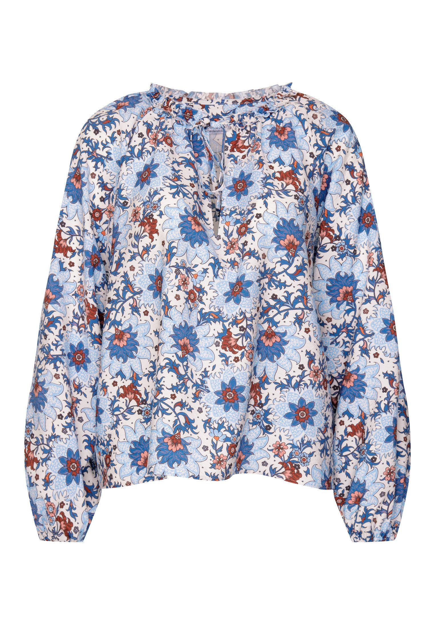 Klassische Bluse Schwarze Rose