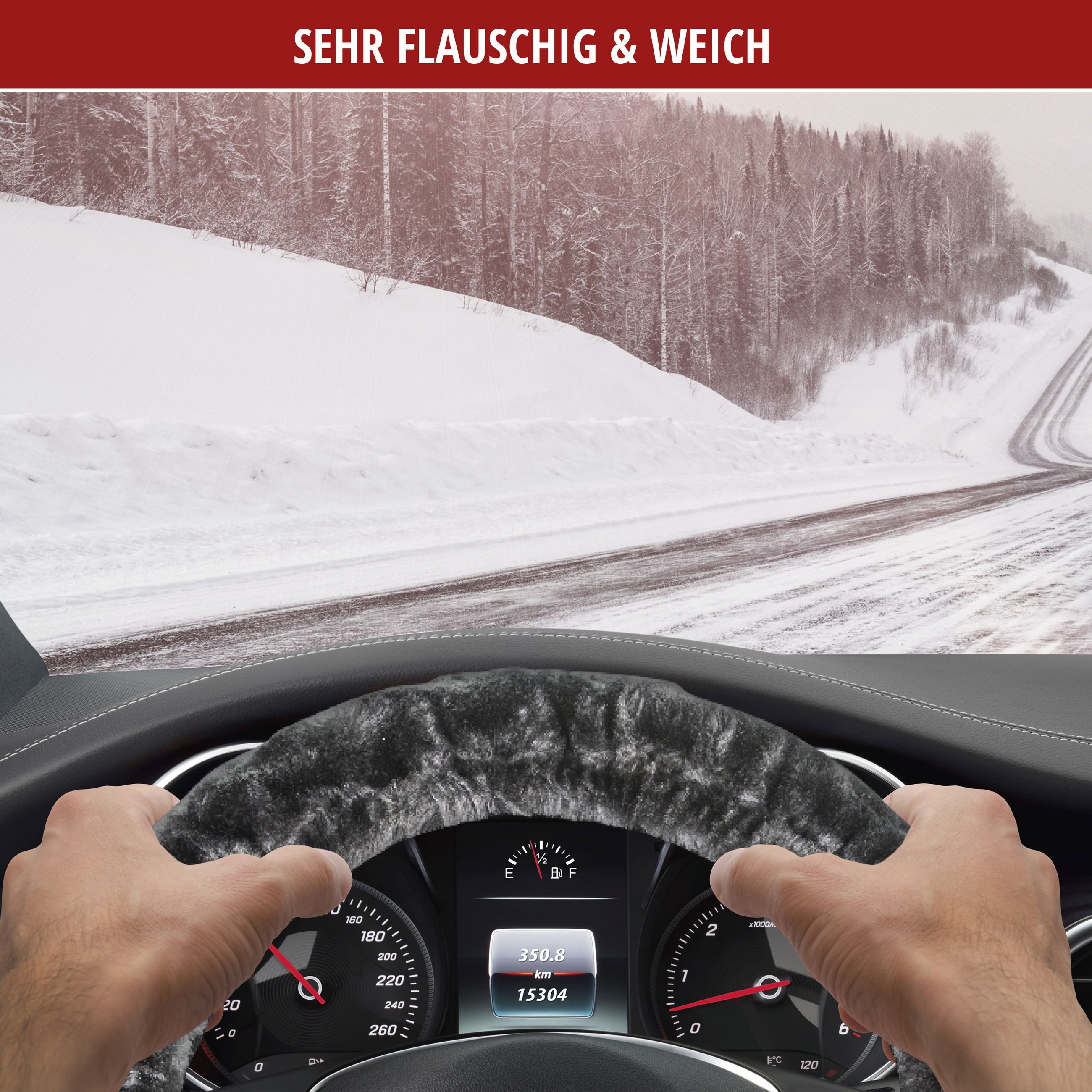 WALSER Steering Wheel Cover, Teddy Bear, (1-piece)