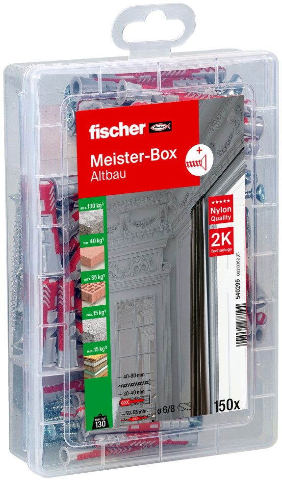 fischer Schrauben- und Dübel-Set Fischer Meister-Box DuoPower - 150 Stück