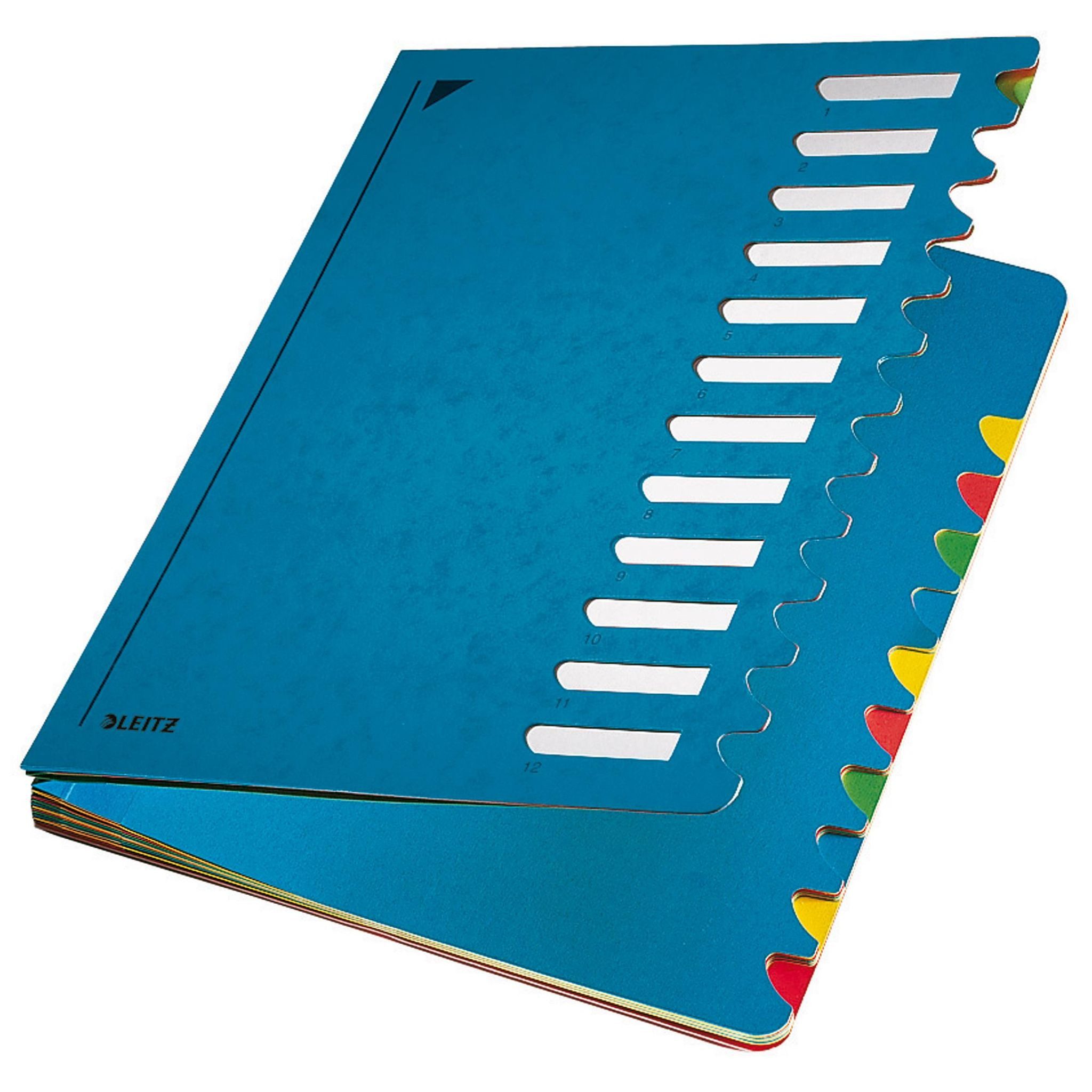 Fächermappe LEITZ 5912 Deskorganizer Color 112 12 Fächer PendarecKarton (RC) blau