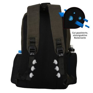 Wanderrucksack AV1900 Wanderrucksack wasserdicht trekkingrucksack laptoprucksack 15,6'' bis laptopfach daypack rucksack, Laptop rucksack mit Zubehörfächern für Laptops bis 15,6 Zoll Herren und Damen Schulrucksack für Jungen Teenager