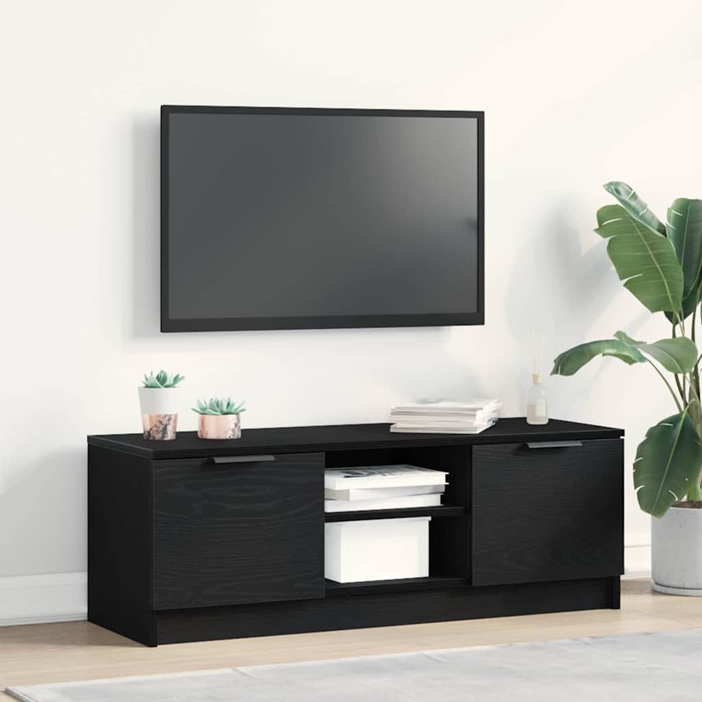 vidaXL TV-Schrank TV-Schränk 102 x 32 x 35,5 cm Schwarz Eichen-Optik (1-St)