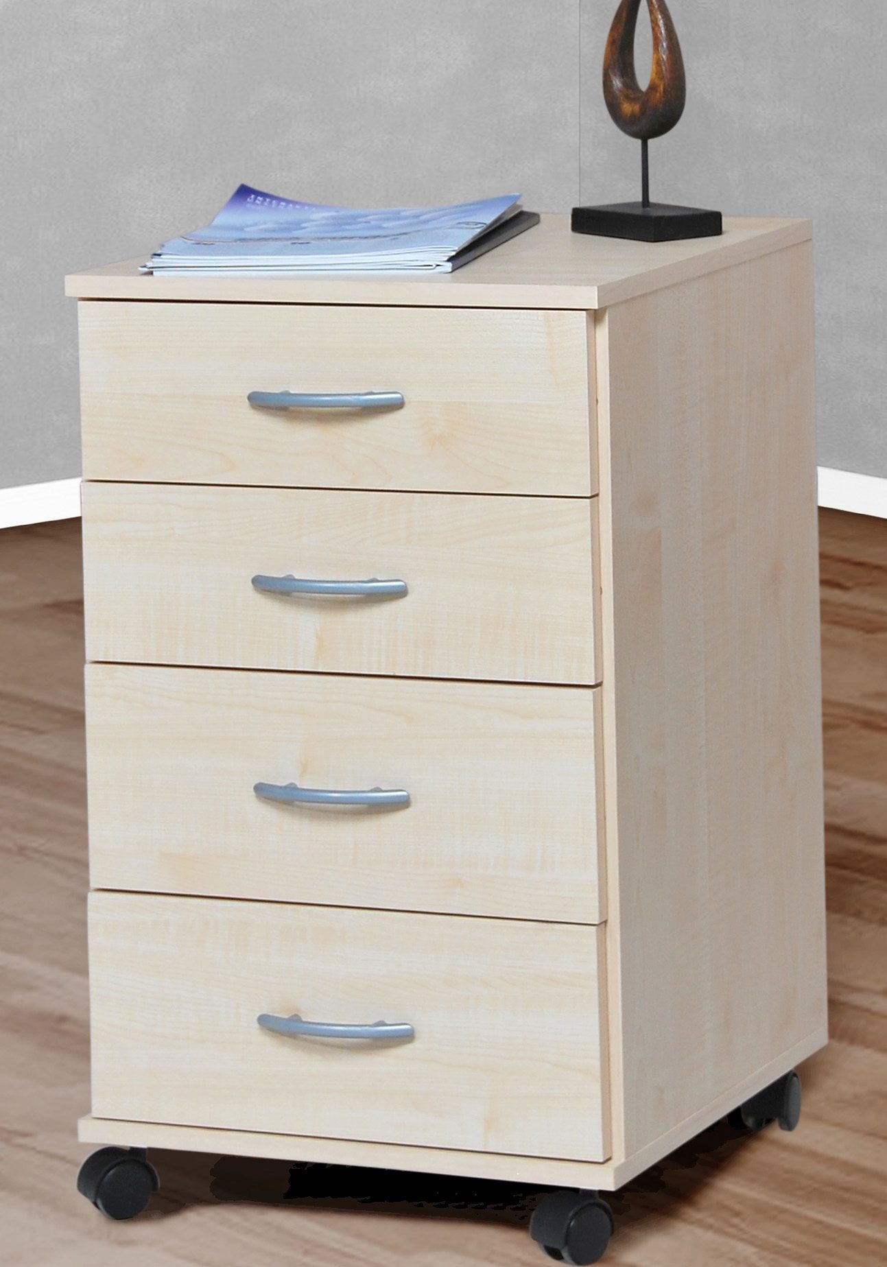 VOGL Möbelfabrik Rollcontainer Barrie, Bürocontainer, (1 St), verschiedene Ausführungen, mit Schubladen, Höhe 67 cm, Made in Germany