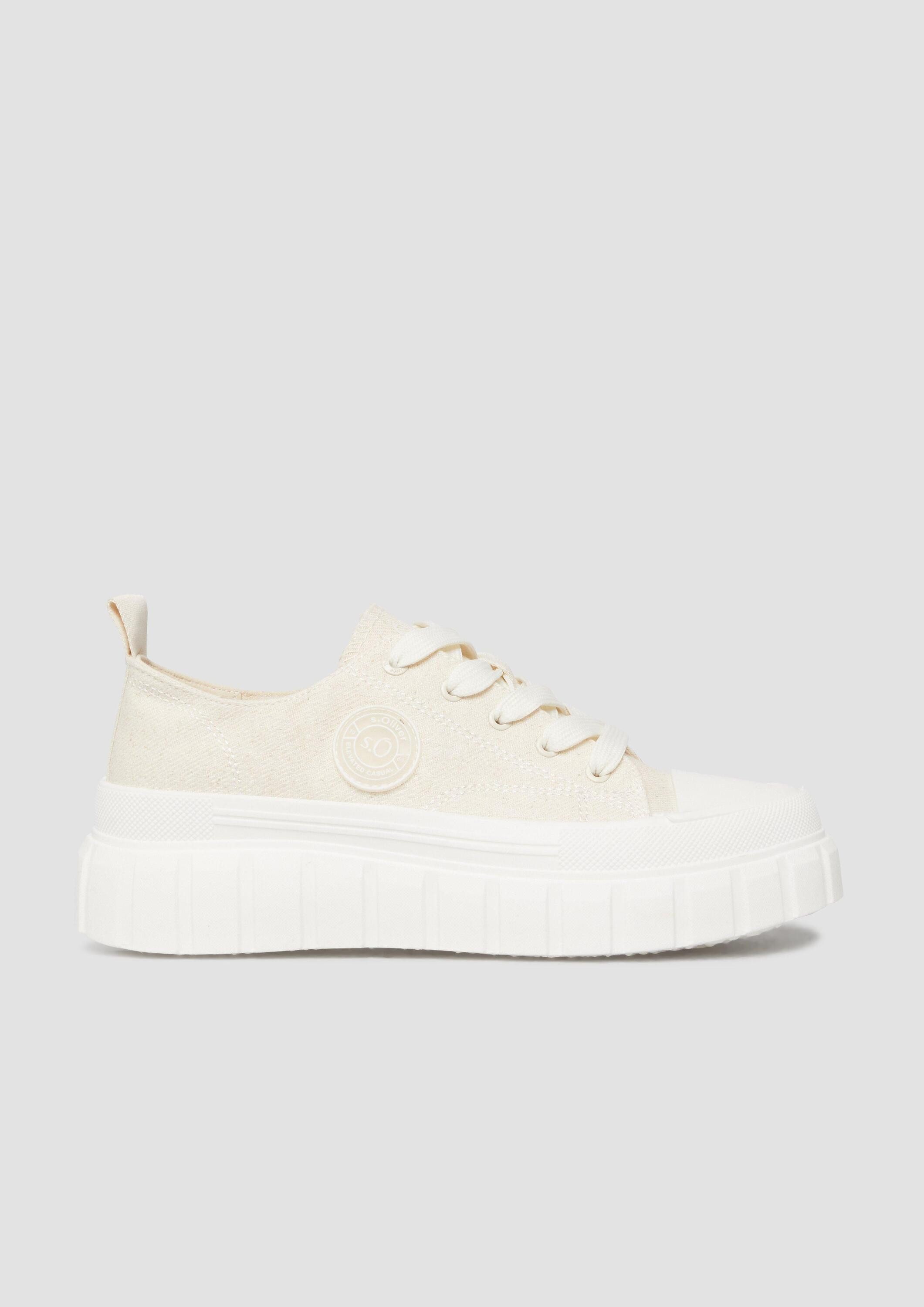 s.Oliver Sneakers Sneaker Textil-Sneaker mit Plateau-Sohle