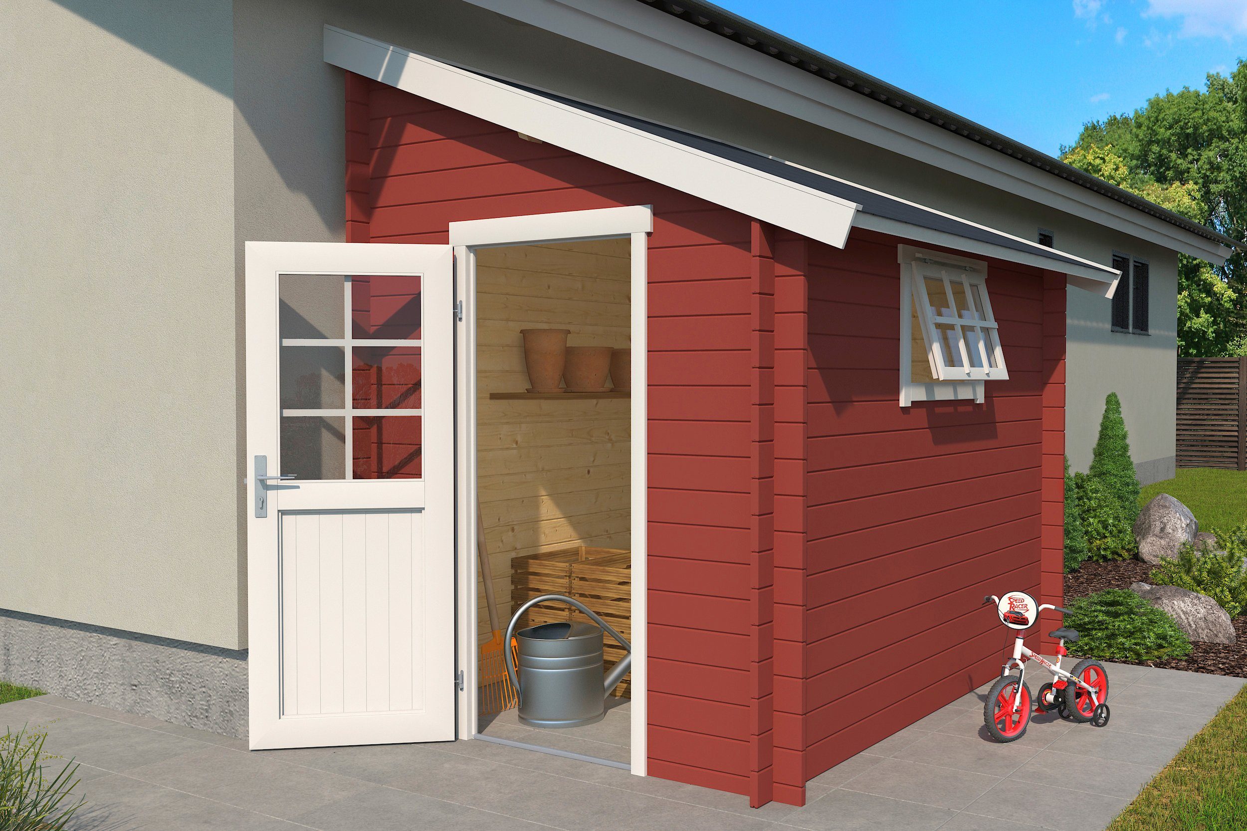 LASITA MAJA Gartenhaus Jura 2, BxT: 215x295 cm, Blockbohlenhaus 28mm