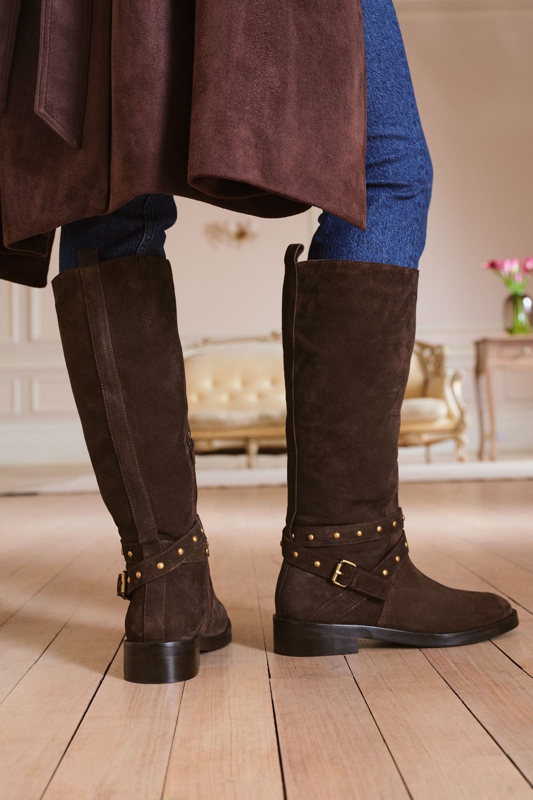 Love & Roses Love & Roses Reitstiefel aus Veloursleder Stiefel (1-tlg)