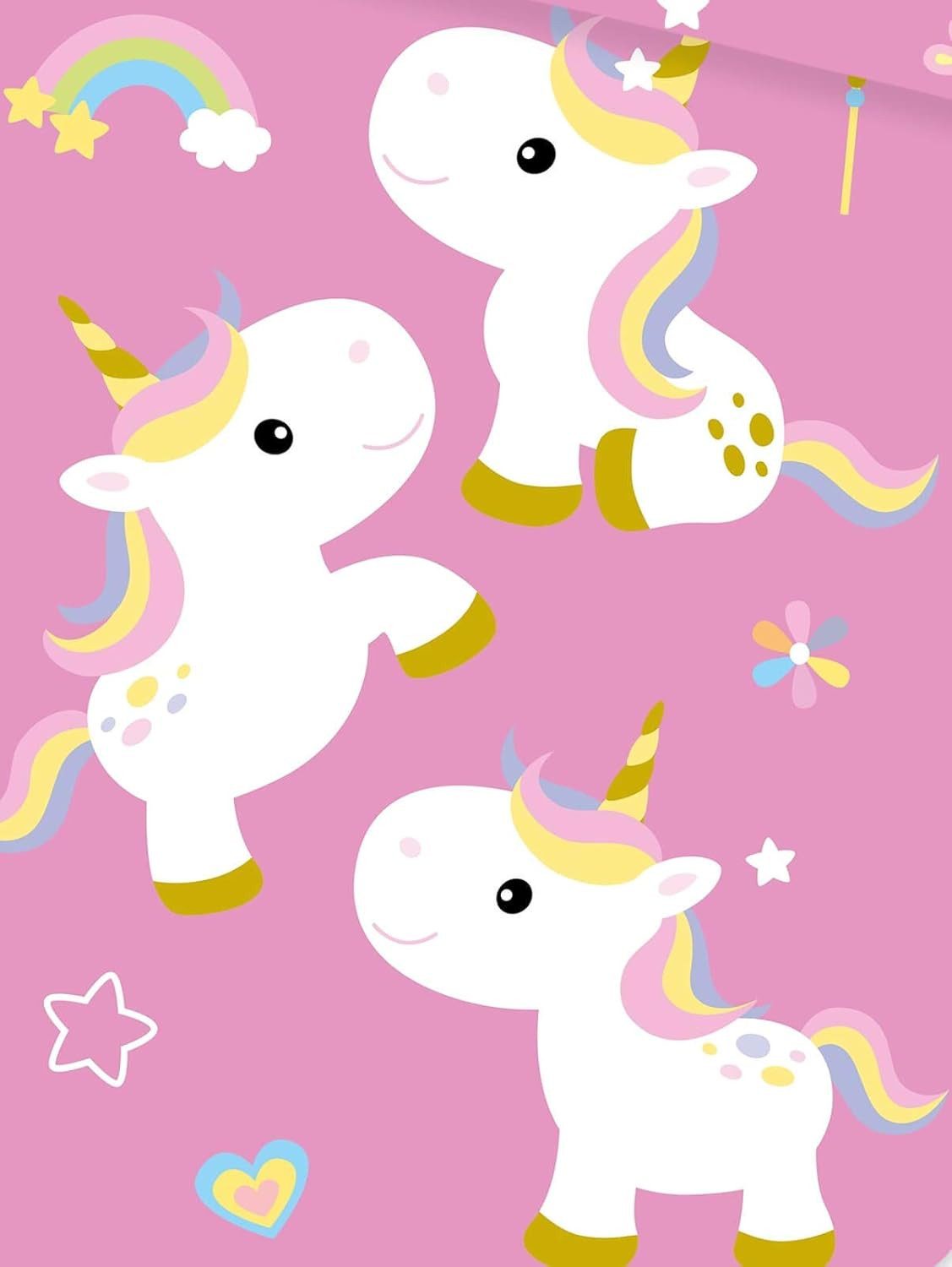 einhorn Bettwäsche Unicorn Bettwäsche Einhorn-Motiv Bettbezug 135x200 cm mit Kissenbezüge