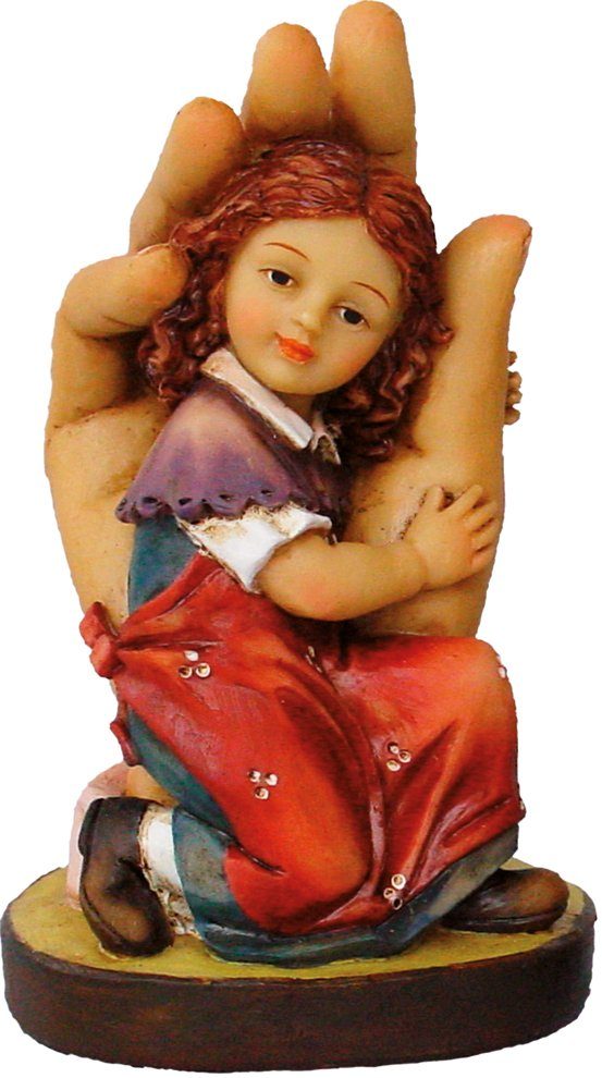 dekoprojekt Dekofigur Heiligenfigur Schützende Hand, Mädchen 11,9 cm