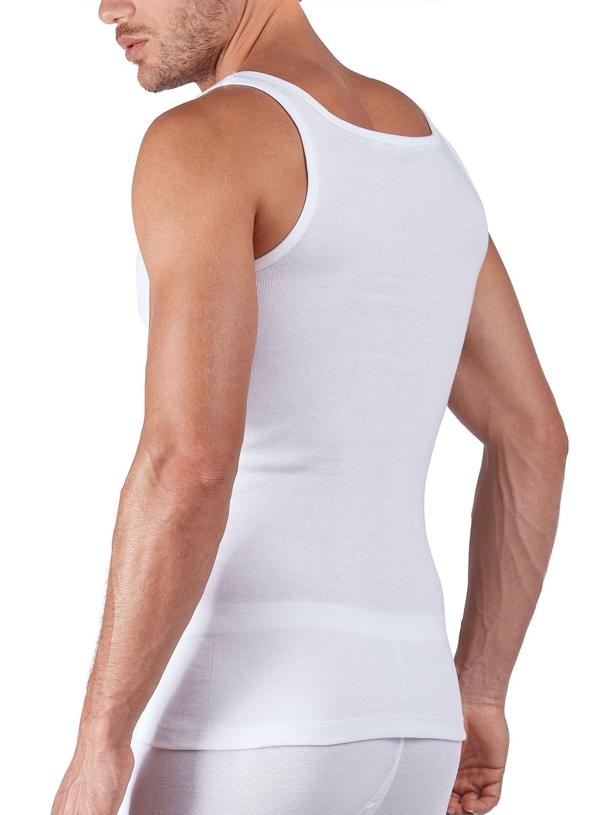 HUBER Achselhemd Herren Achselshirt Cotton Fine Rib (Stück, 1-St) -