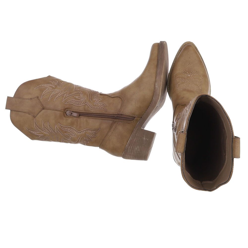 Ital-Design Eleganter Westernstiefel mit Stickerei für Damen Westernstiefel günstig online kaufen