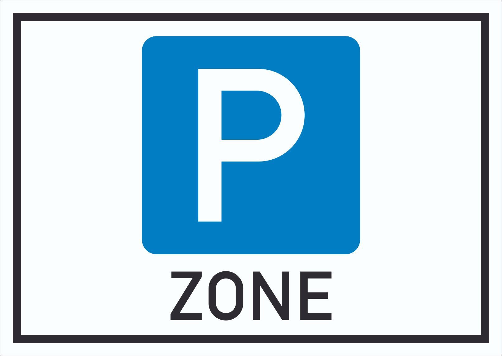 Hinweisschild Parkzone Symbol Schild