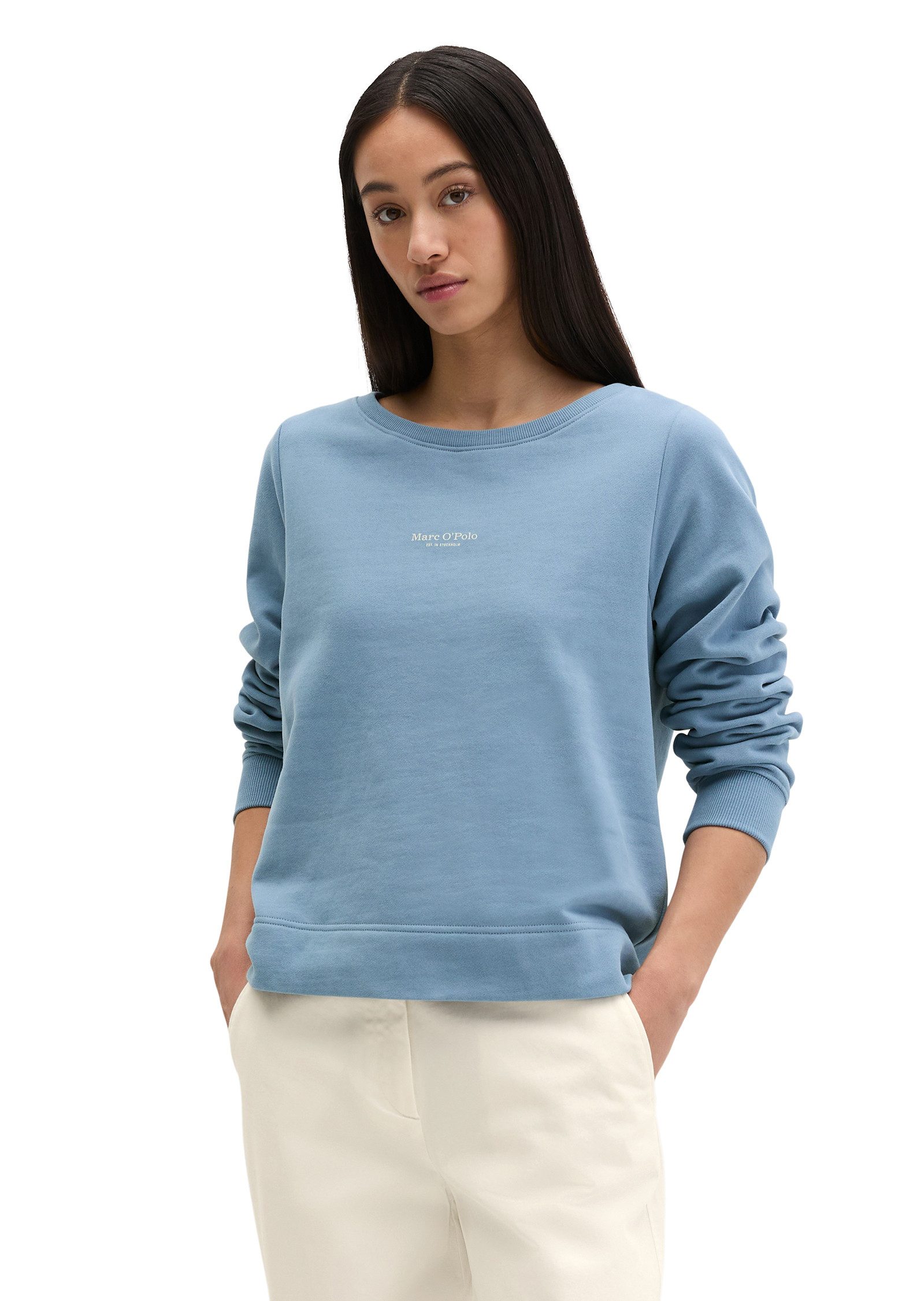 Marc O'Polo Sweatshirt mit gepeachter Oberfläche
