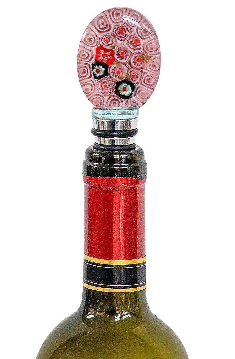 bottle Stil Dekofigur Flaschenverschluss Aubaho stopp Glasverschluss abstrakt im Murano