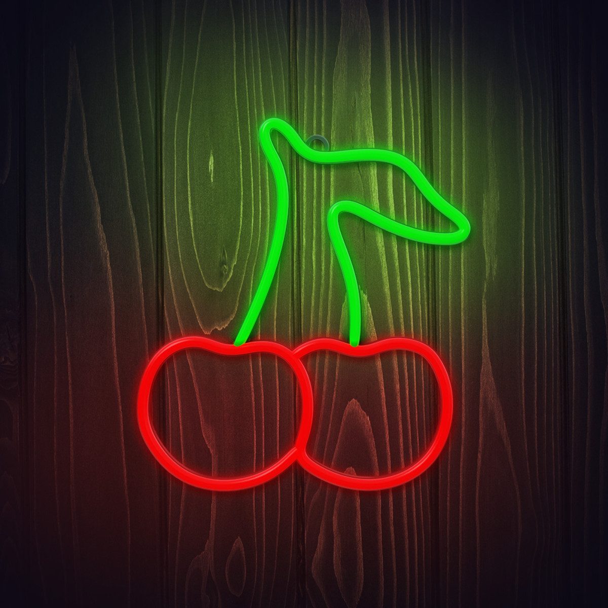 Forever Light LED Dekolicht Neolia Neon LED-Leuchte CHERRY grün/rot – NNE23 günstig online kaufen