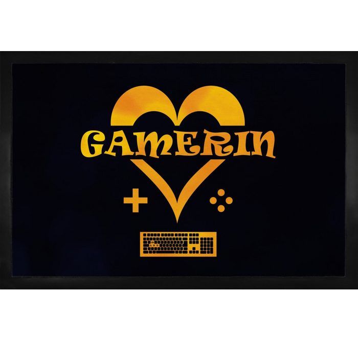 Fußmatte Gaming - Gamerin 1art1 Höhe: 5 mm