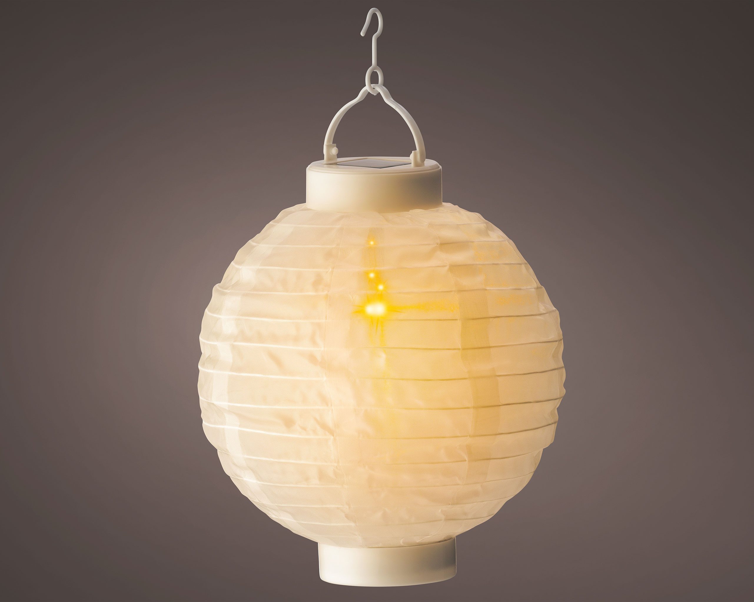 Lumineo Lampion, Flacker Effekt, warmweiß, Solar Gartenleuchte LED Lampion flackernd 20x23cm Kunststoff Warmweiß