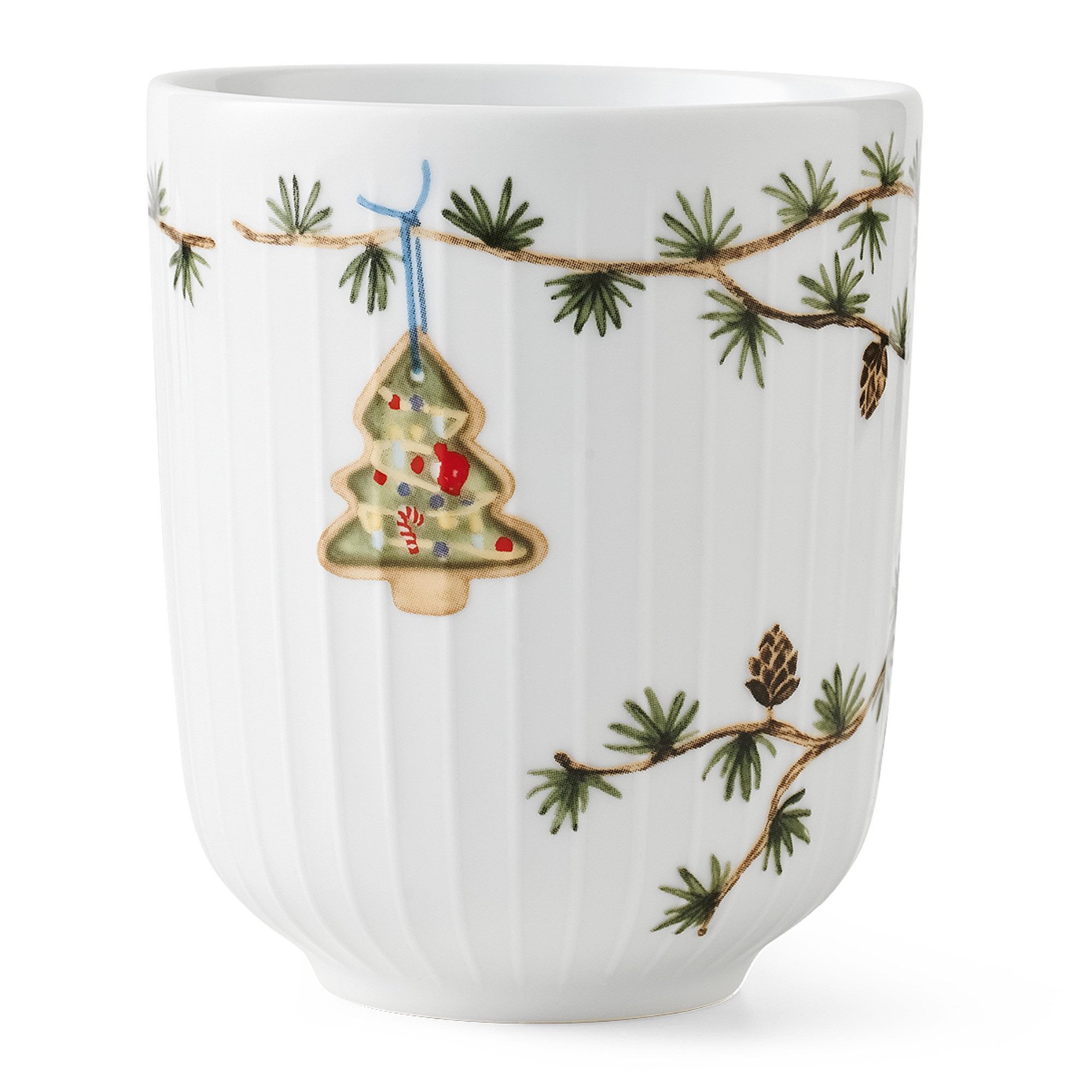 Kähler Thermobecher Kähler Hammershøi Christmas Isolierbecher Porzellan 30 cl Weiß, Porzellan