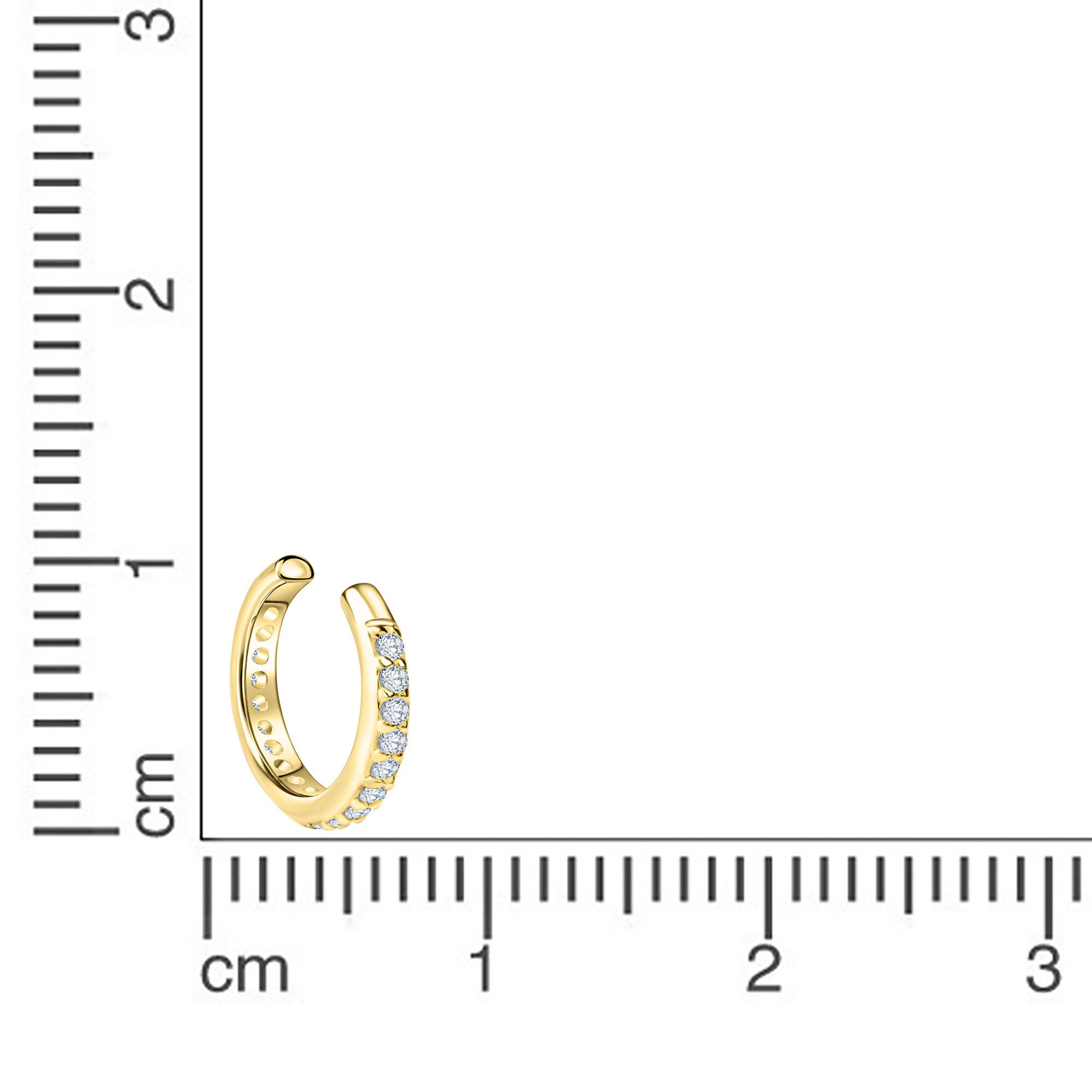 Vivance Paar Ohrclips 925/- Sterling Silber vergoldet Zirkonia günstig online kaufen