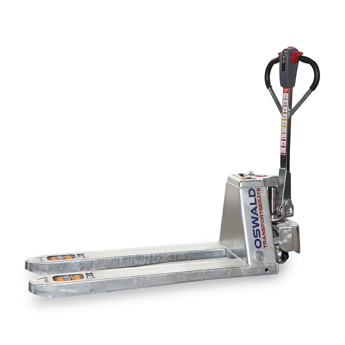 OSWALD Transportgeräte Gabelhubwagen Elektrohubwagen galvanisiert OSWALD E20Li-G 2.000 kg 1150 mm, (E20Li-G), 48 V / 15 Ah Lithium, Galvanisierte Oberfläche