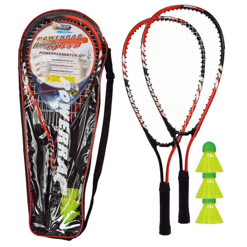 Speed-Badmintonschläger Power Badminton Set 2 Schläger und 3 Bälle 6 Teile