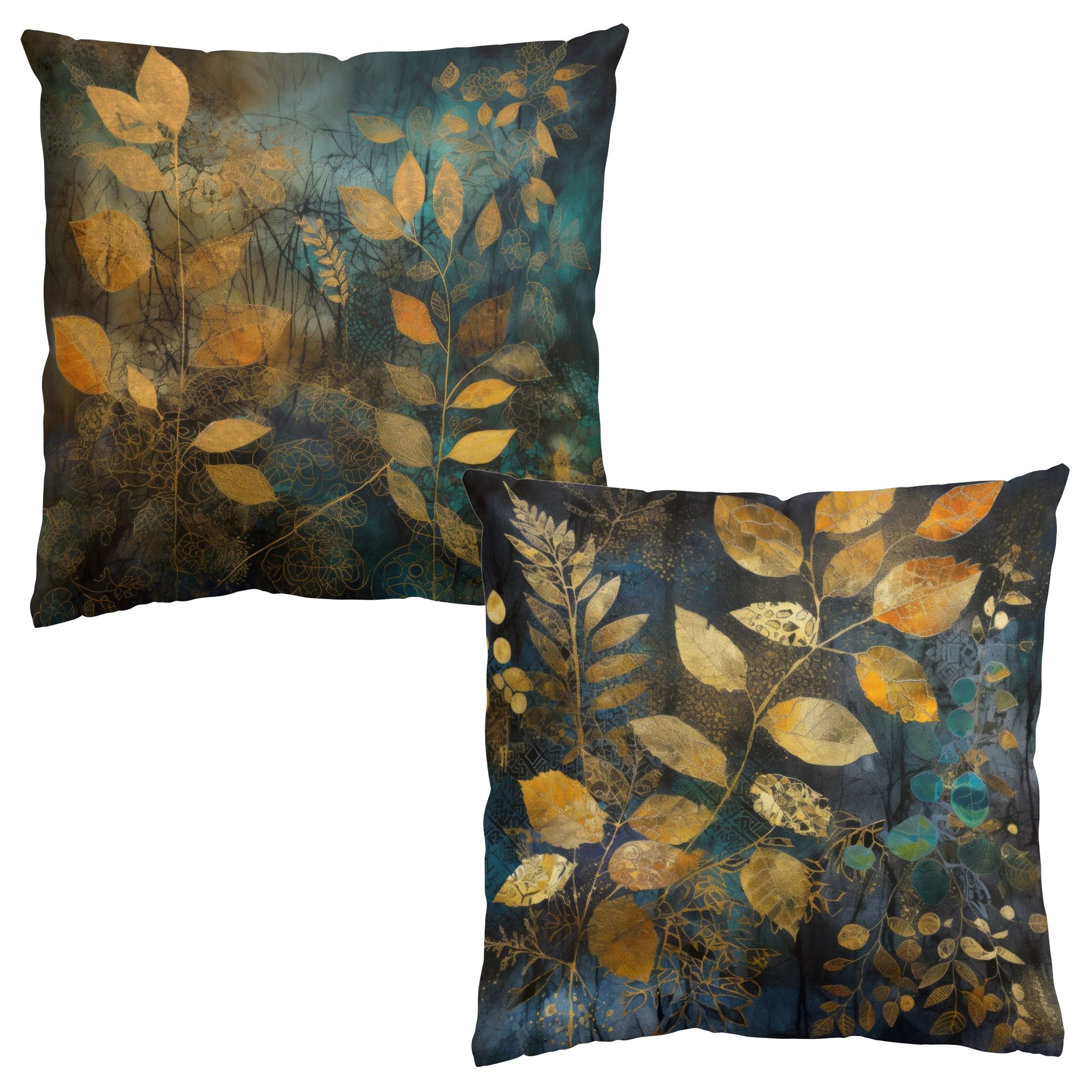 Bilderdepot24 Dekokissen 2-teilig drinnen Kissenhülle/ Sofakissen/ Zierkissen Kissenhülle gold, Bezug mit / ohne Füllung Zierkissen Outdoor Sofa Bett