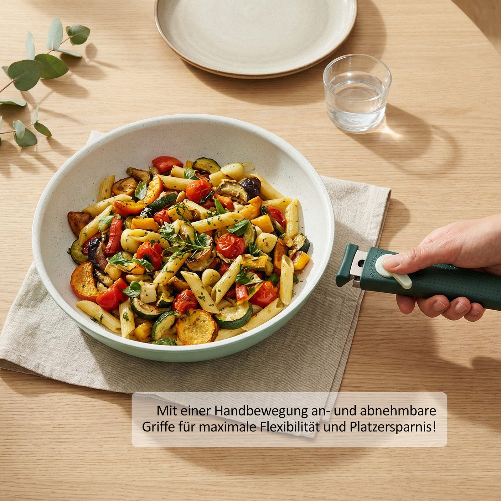 Genius Pfannen-Set Cerafit Revolution Vario Kochgeschirr, (27-teiliges - Set, All-in-One Kochset für maximale Vielseitigkeit), Platzsparend stapelbar mit abnehm – Bild 5 von 5