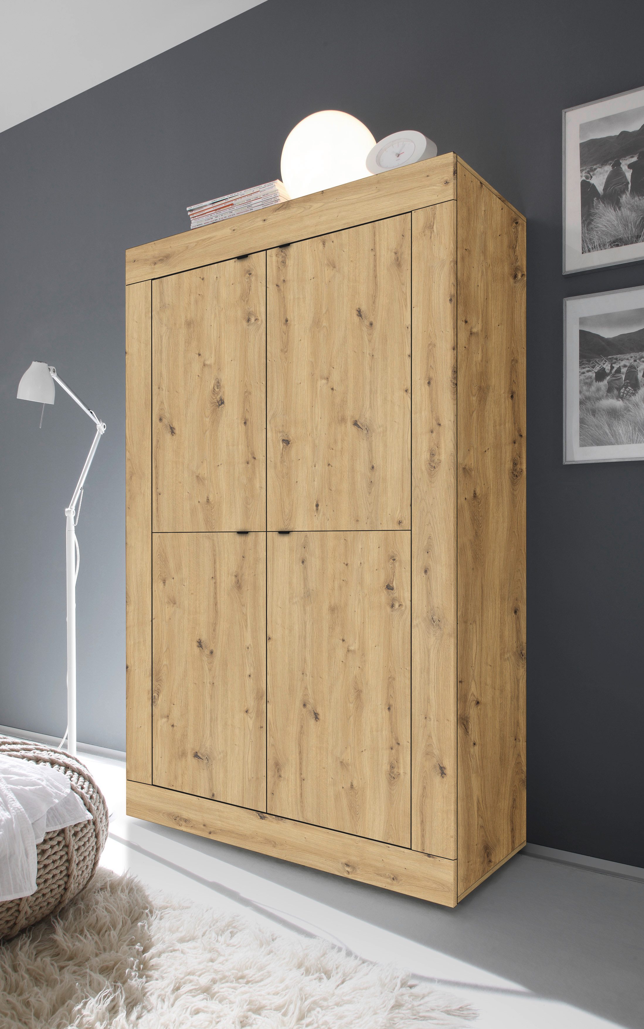 INOSIGN Highboard Basic Höhe 162 cm, Breite 102 cm, Kommode 4 Türen, Hochko günstig online kaufen