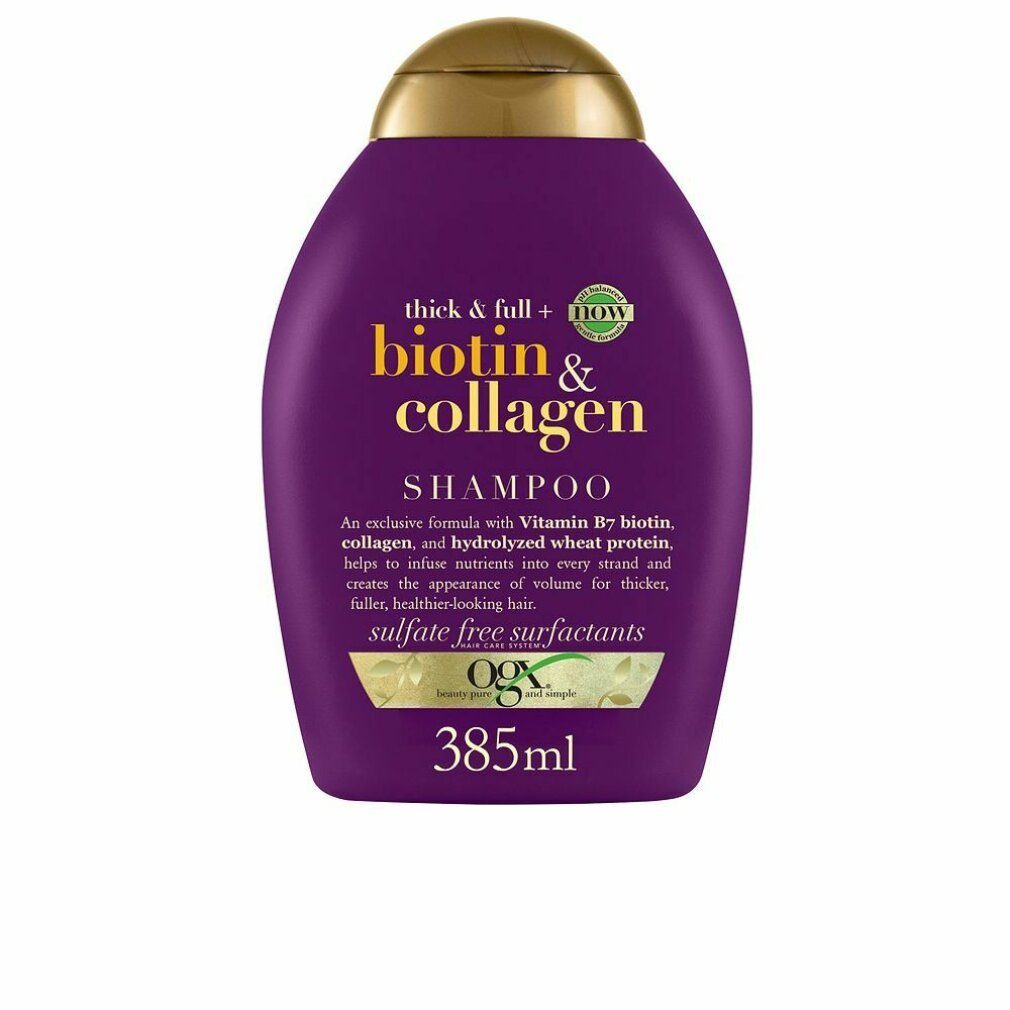 Kollagen Shampoo 385ml Biotin ORGANIX & Haarshampoo volumisierendes Shampoo OGX