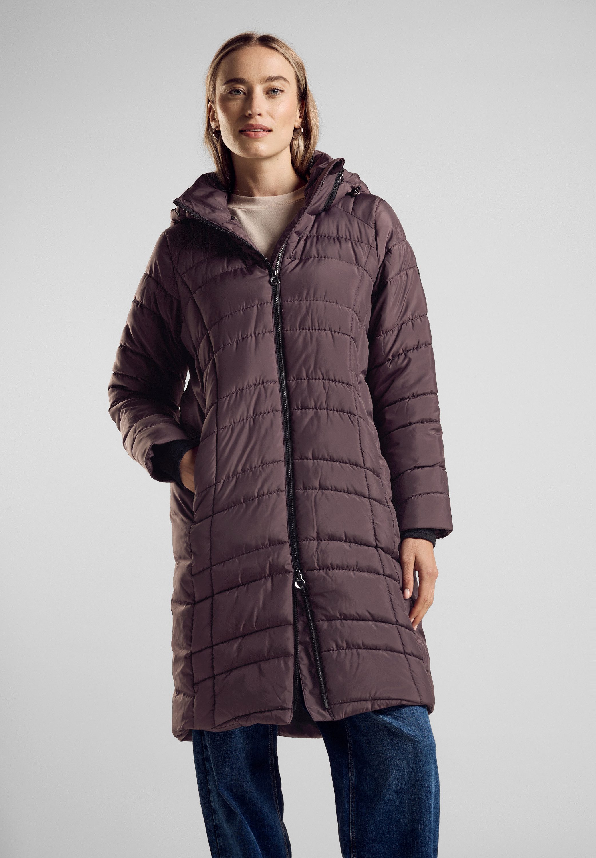 STREET ONE Steppmantel mit Kapuze