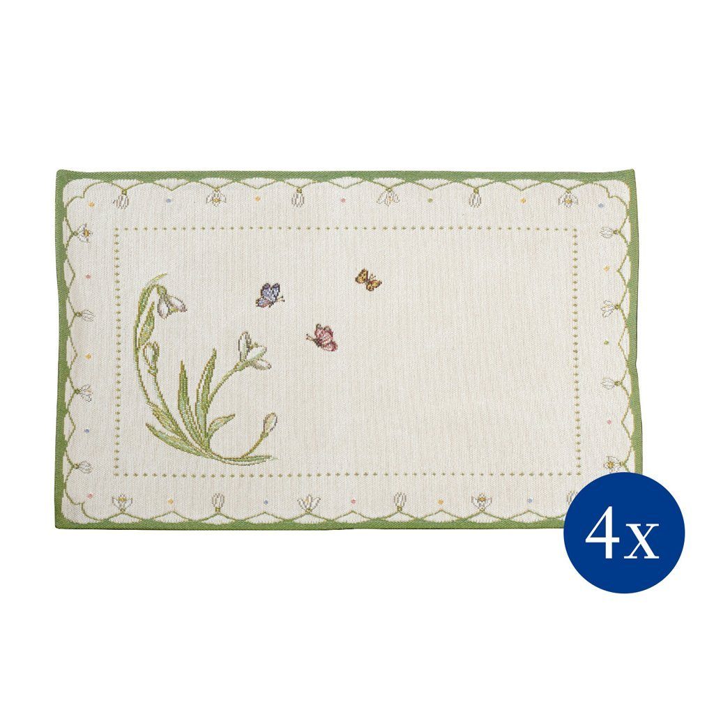 Villeroy & Boch Platzset Colourful Spring Platzset, Schneeglöckchen, 4Stk