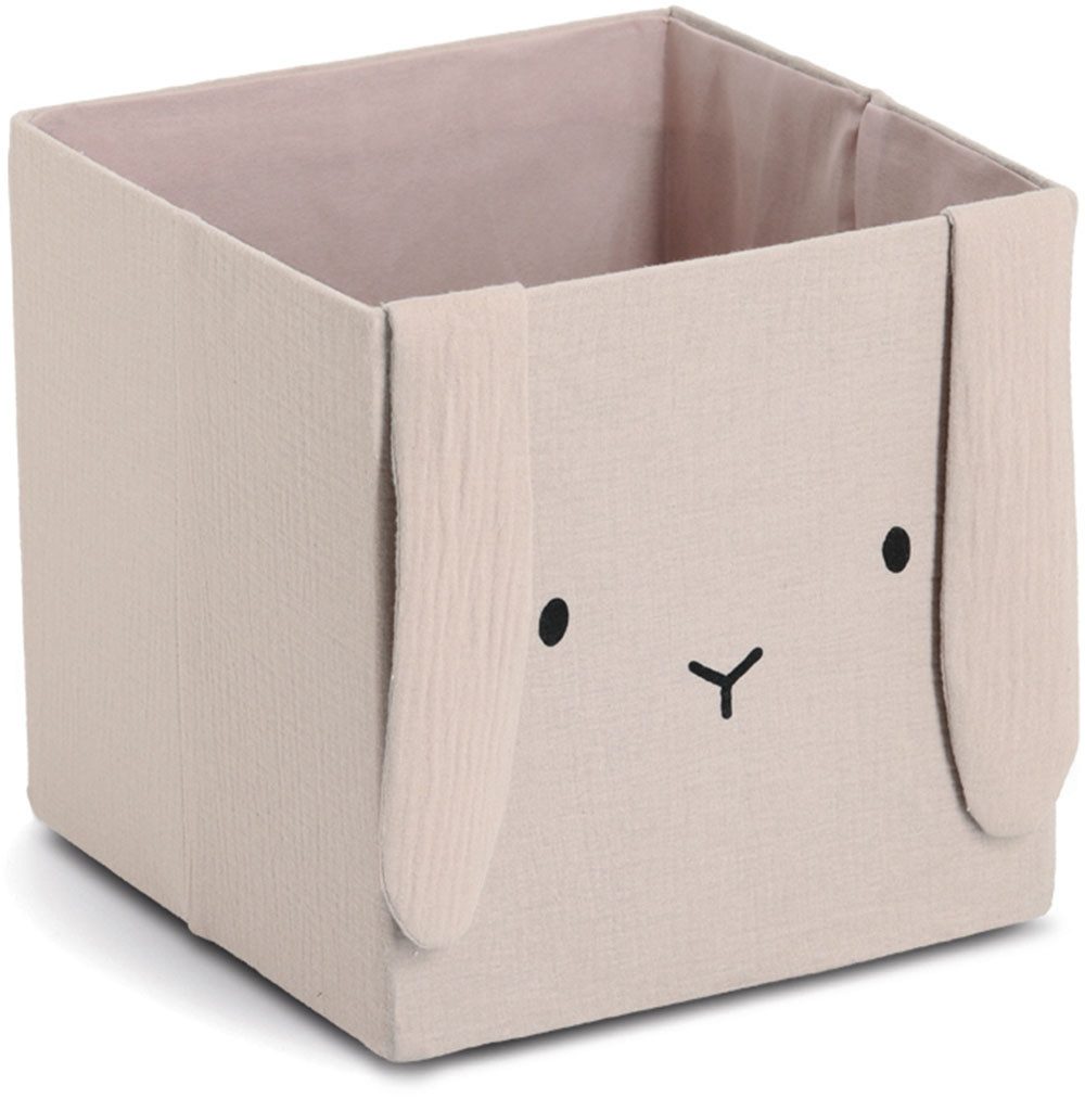 Zeller Present Aufbewahrungsbox "Hase", Musselin, Tiermotiv, kinderfreundlich, faltbar
