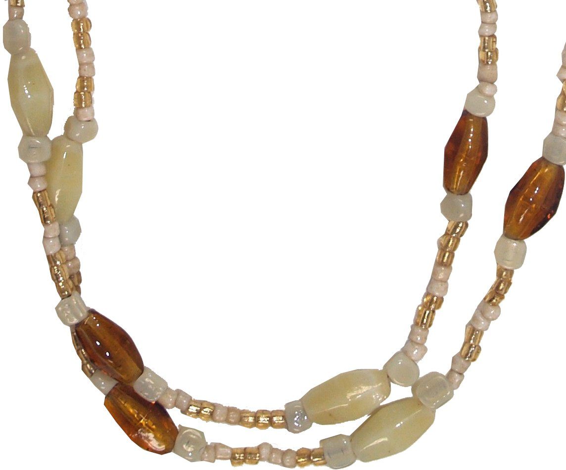 Guru-Shop Perlenkette Modeschmuck, Boho Perlenkette - Modell 11