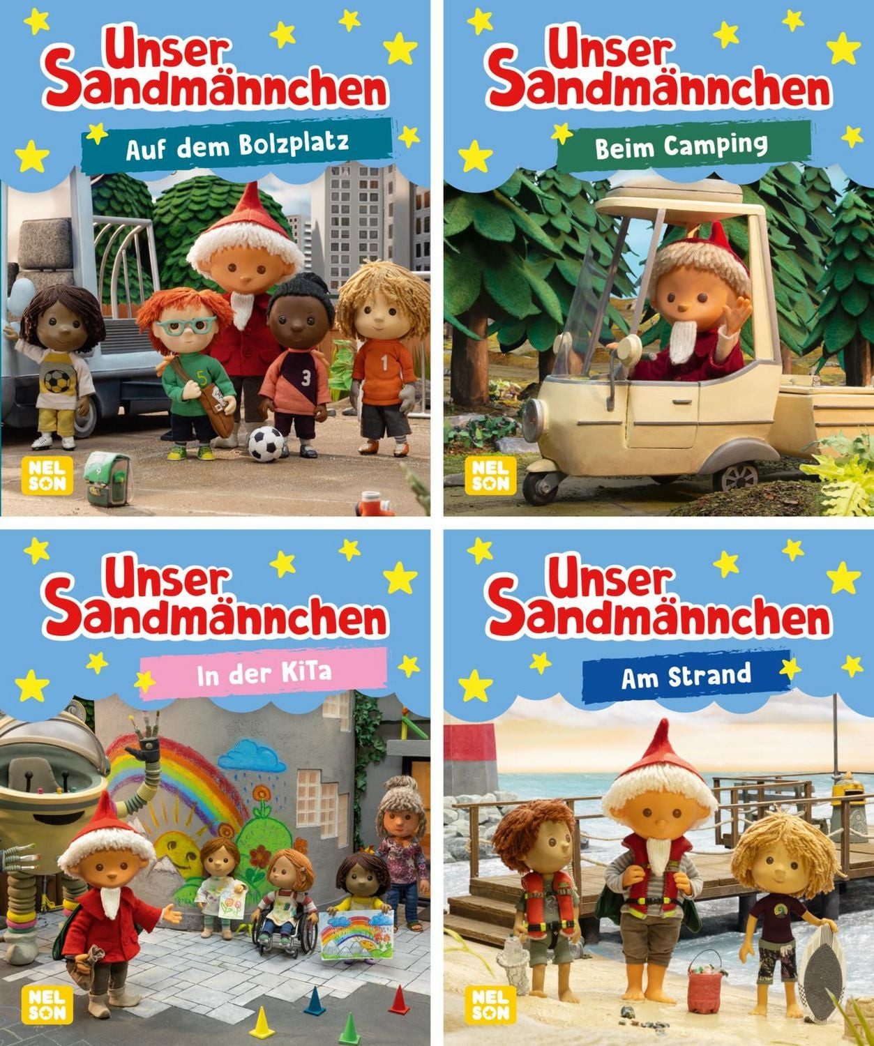 Nelson Mini-Bücher: 4er Unser Sandmännchen 9-12 / diverse, 4 Mini-Bücher im Set